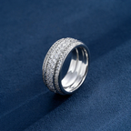 Round Cut Moissanite Enlacement Ring