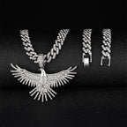Eagle White Gold Moissanite Pendant