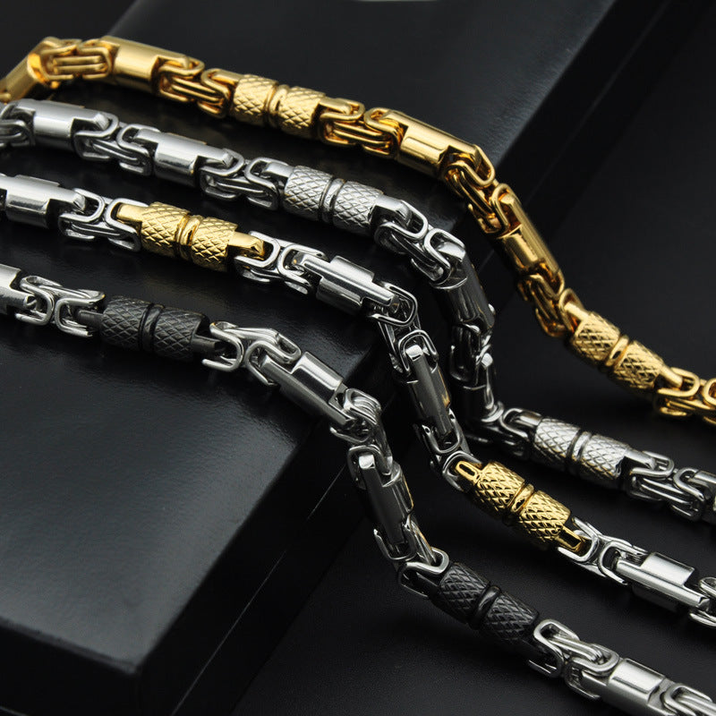 Stainless Steel Byzantine King Chain