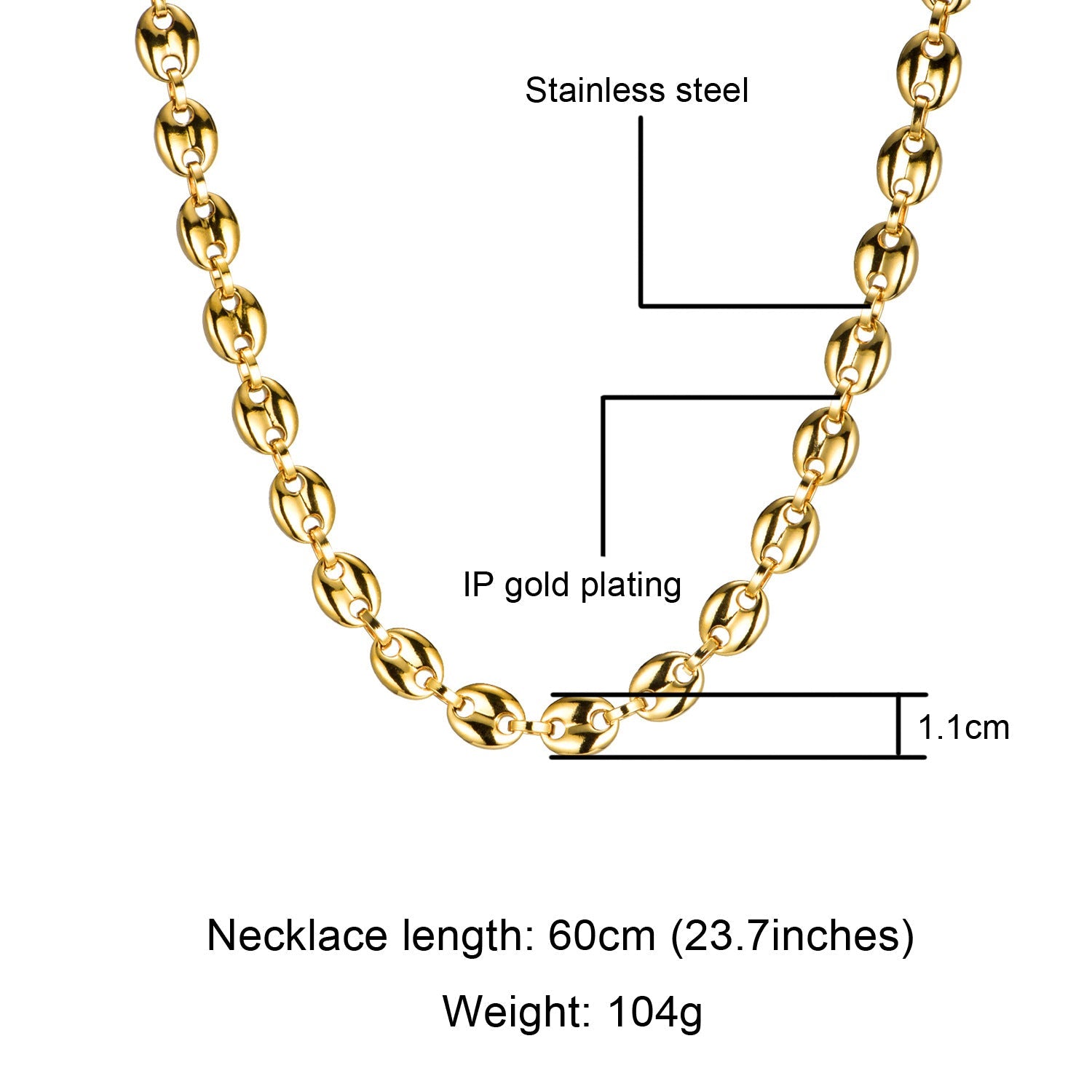 Stainless Steel Pig Nose Chain