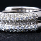 15mm S925 Moissanite Round Hoop Mens Earrings