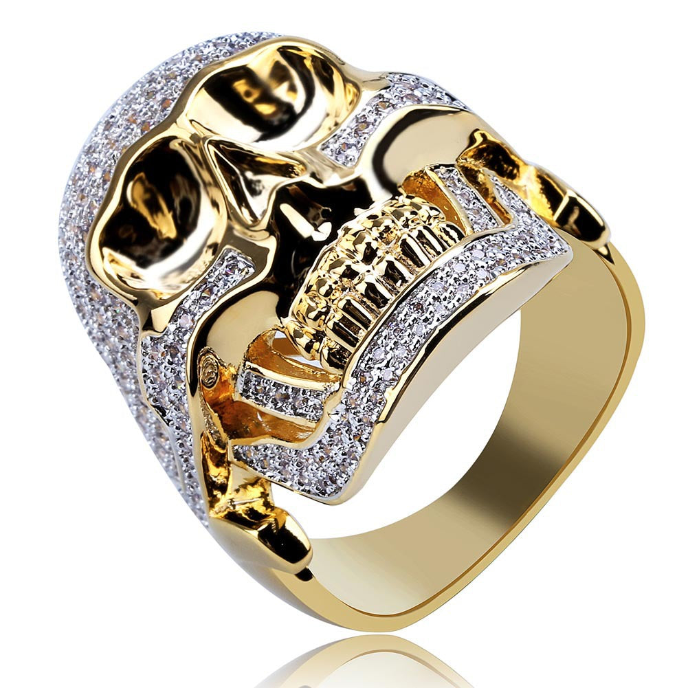 Skull Moissanite Men's Vintage Ring