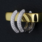 15mm S925 Moissanite Round Hoop Mens Earrings