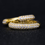 15mm S925 Moissanite Round Hoop Mens Earrings