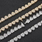 Custom 12mm Mossianite Heart Chain