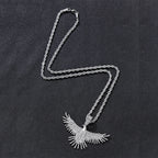 Eagle White Gold Moissanite Pendant