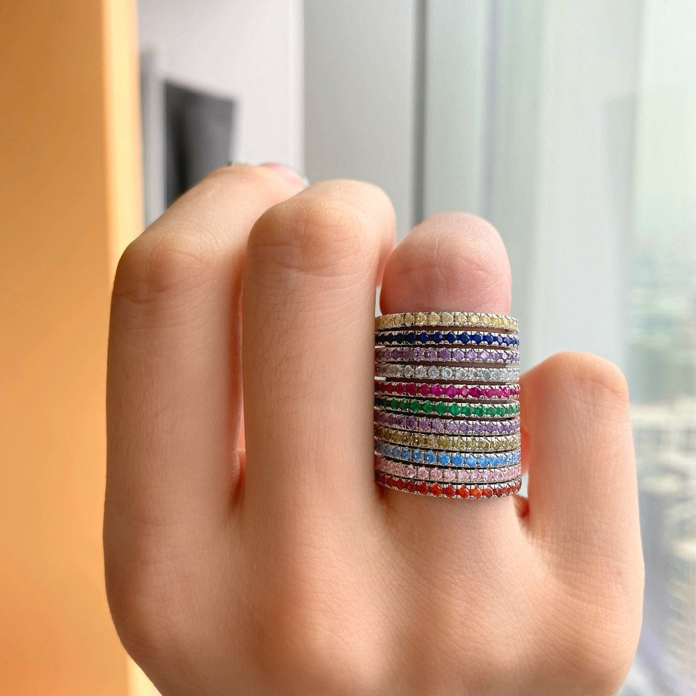 Eloise Red Sterling Silver Ring