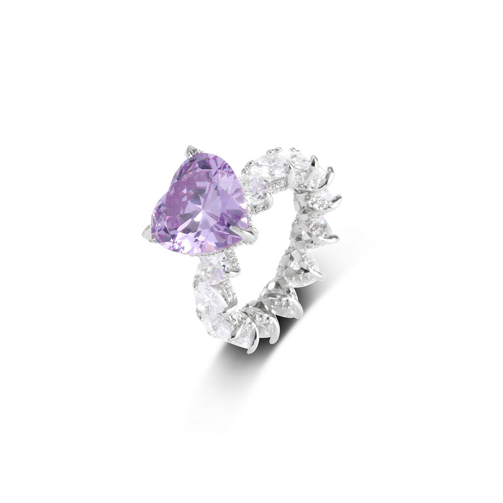 Colorful Heart Queen Ring