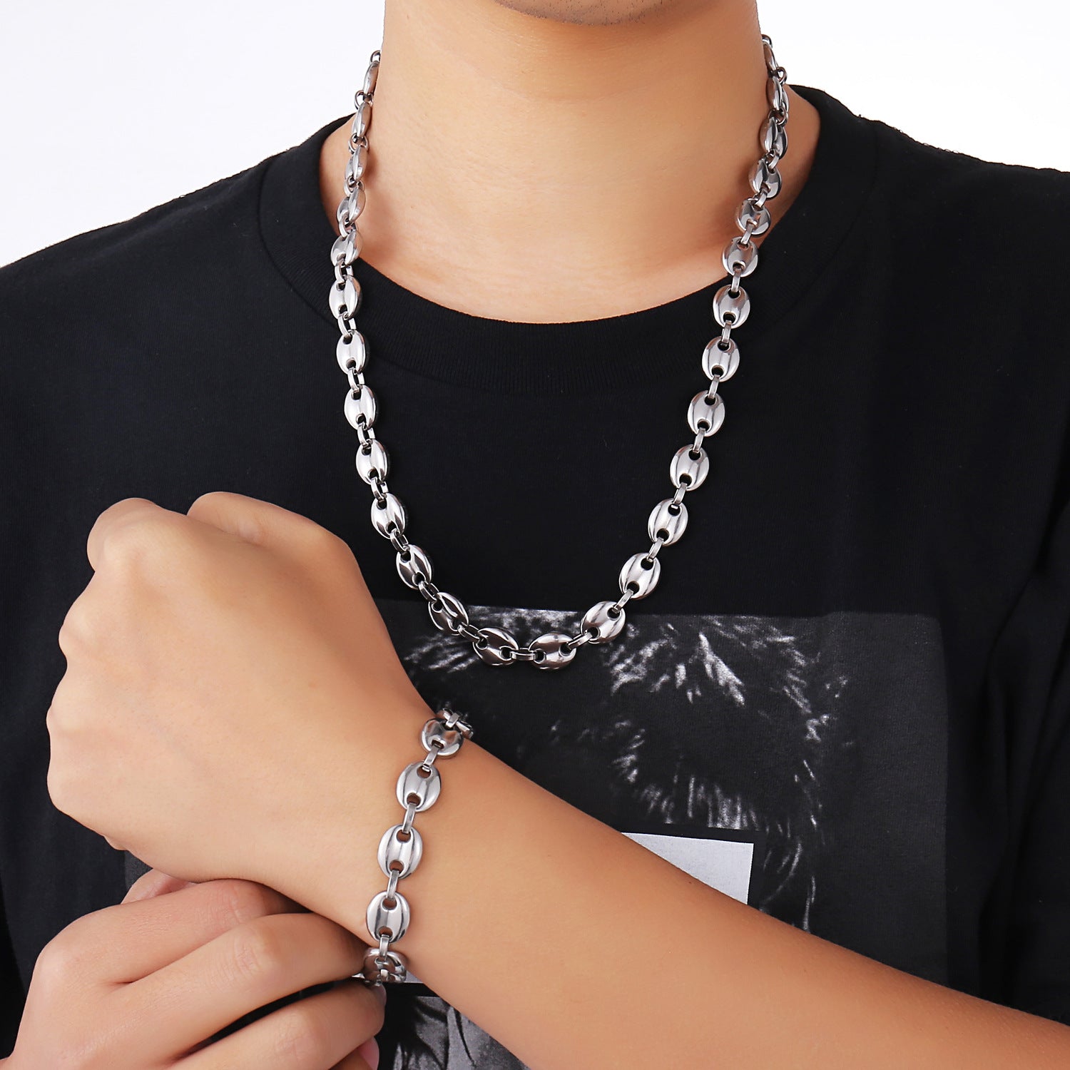 Stainless Steel Pig Nose Chain