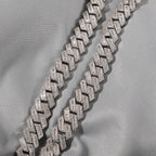 12mm Prong Baguette Cuban Chain - 18K Gold Plated