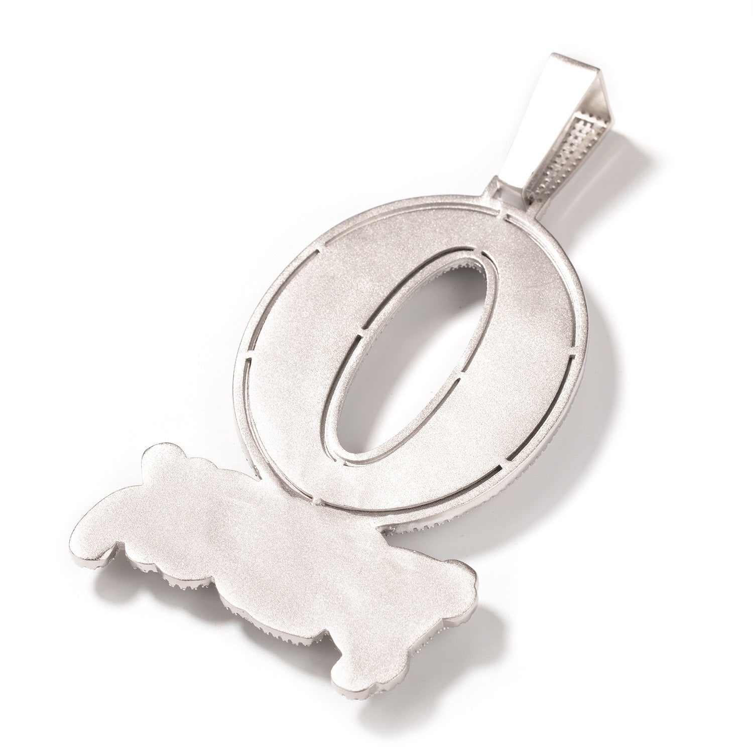 [Dazzling Brilliance · Luxury Customization] Letter Q Pendant Necklace — Fully Pavé-Set with Zirconia