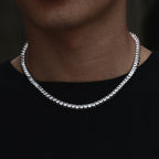 4mm S925 Three Prong Moissanite Tennis Chain