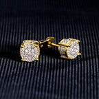 Iced Round Stone Stud Moissanite Earring