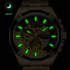 Waterproof Skeleton Mechanical Automatic Watch for Men