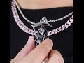The Death Skull with Sickle Zircon Pendant