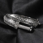 Moissanite Luxury Sword Cross Creative Design Open Bracelet