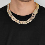 18mm Miami Baguette Chain In White Gold