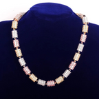 Moissanite Spring Clasp Bamboo Chain