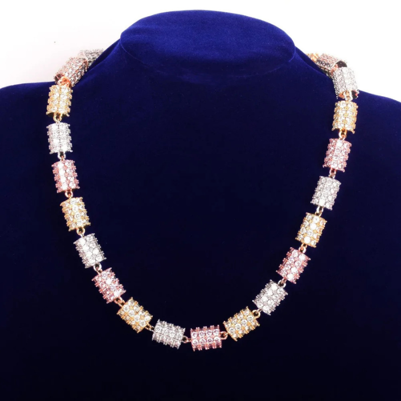 Moissanite Spring Clasp Bamboo Chain