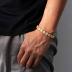 10mm Diamond Mens Tennis Bracelet