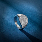 925S Iced Out Pavé Diamond Dome Ring Ring For Men