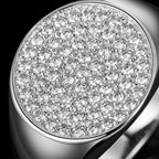 925S Iced Out Pavé Diamond Dome Ring Ring For Men