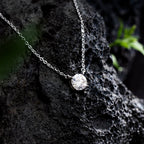 2ct Moissanite Solitaire Adjustable Necklace