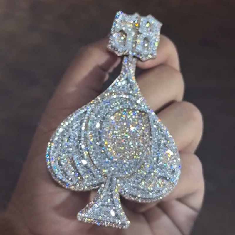 Holiday Discount♠️Came Through Ace of Spade Moissanite Pendant