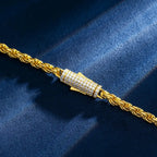5mm Moissanite Rope Chain with  Clasp