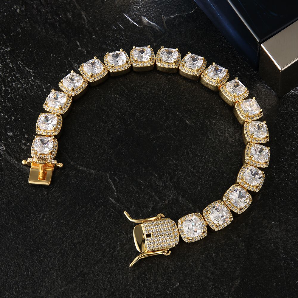 10mm Diamond Mens Tennis Bracelet