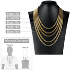 6mm Miami Cuban Link Chain in 18K Gold for Men's