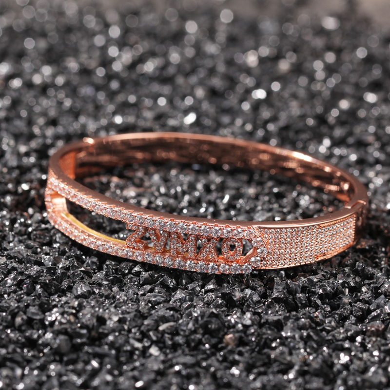 Moissanite Customizable Letter Full Diamond Bracelet
