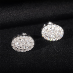Moissanite Hip Hop Oval Earrings