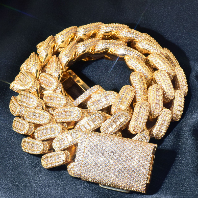 28mm Moissanite Hip-Hop Luxury Large Cuban Chain
