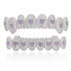 Moissanite Hip Hop Love Eight-tooth Grillz