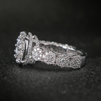 Moissanite Brilliant and Elegant Princess Ring
