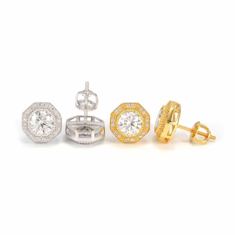S925 Silver Moissanite Classic Earrings