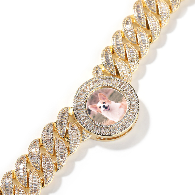 Moissanite Creative Customizable Photo Cuban Chain