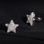 Moissanite Star Earrings
