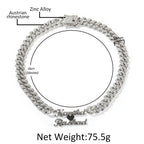 Moissanite can Customize Letter Cuban Chain