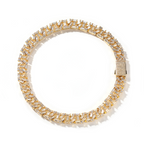 12mm Moissanite Hip-Hop Three-Dimensional Cuban Chain