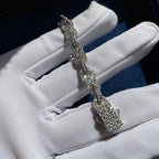 Moissanite Horizontal Figure 8 Infinite Cross Bracelet