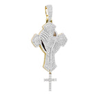 Pointed Prayer Cross Moissanite Iced Out Pendant