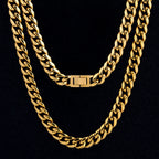 10mm Cuban Link Chain in 18K Gold for Men's
