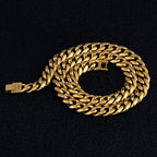 10mm Cuban Link Chain in 18K Gold for Men's
