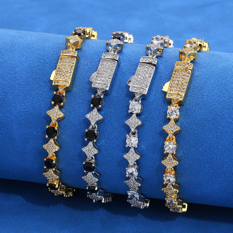 6mm Moissanite Hip Hop Star Chain