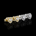 S925 & VVS Moissanite "Heart Shaped Halo" Earrings (Total 1CT )