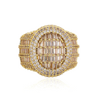 Moissanite Trendtide Trapezoid Square Diamond Close Disc Ring