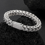8mm Moissanite V-Shaped Chain 4-Sided Diamond Chain
