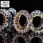 5mm Iced Out VVS1 Moissanite Eternity Ring